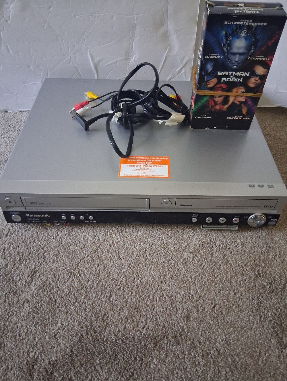 Panasonic DMR-ES46V VCR DVD Recorder Combo Player Tested (NO Remote)  read